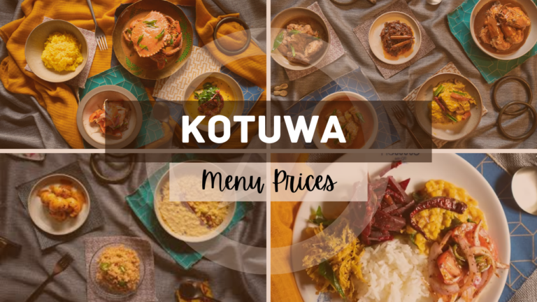 Kotuwa Menu Singapore Updated Prices