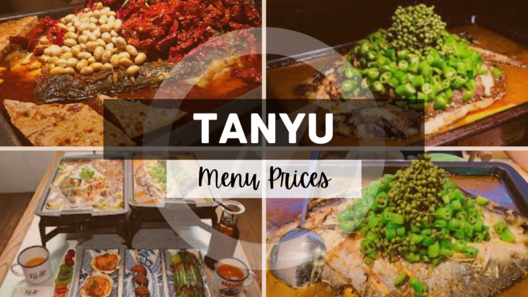 Tanyu Menu Singapore Updated Prices