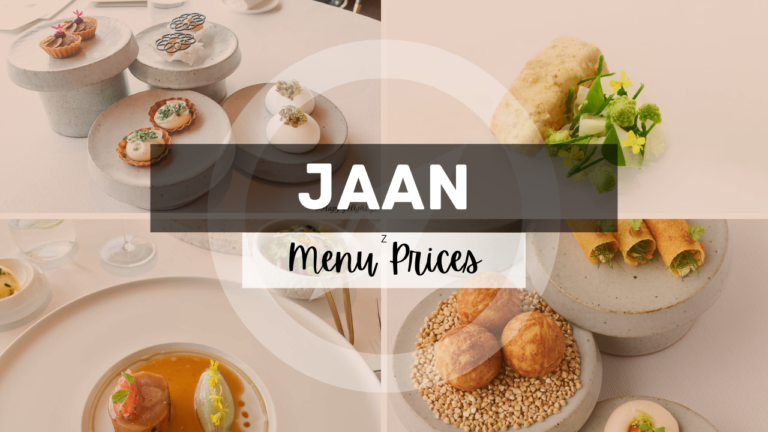 Jaan Menu Singapore Updated Prices