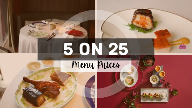 5 On 25 Singapore Menu