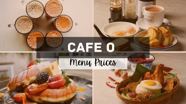 _Cafe O Singapore Menu Prices