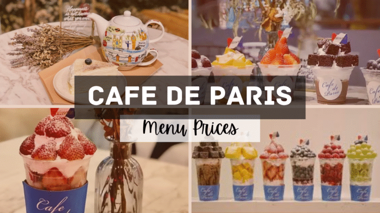 _Cafe de Paris Singapore Menu Prices