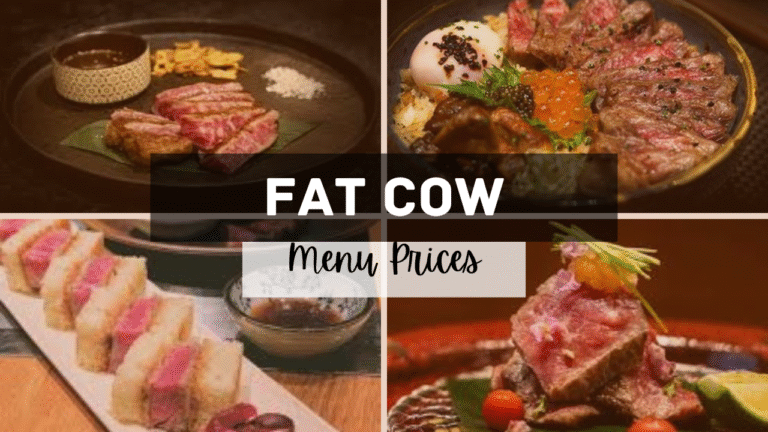 Fat Cow Singapore Menu Prices